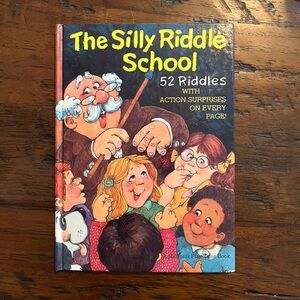 Vintage Hallmark "The Silly Riddle School", riddles, pop up & pull book